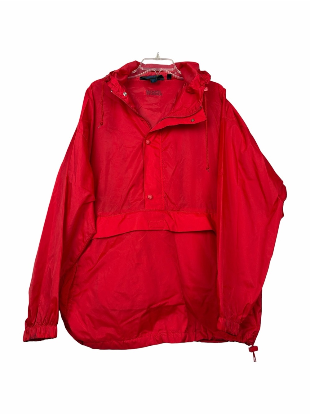 J Crew Sport Nylon Quarter Zip Front Pocket Hooded Jacket